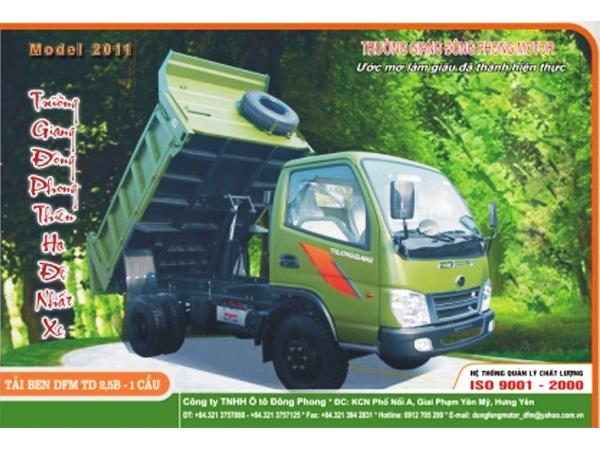 Xe tải ben Trường Giang DFM - TD 2,5B 1 Cầu 2011