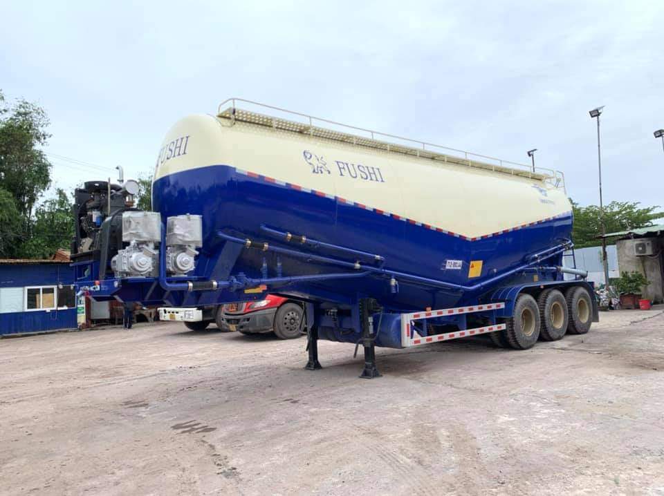 Sơ Mi Rơ Mooc Chở Xi Măng Fushi 46 Khối 8