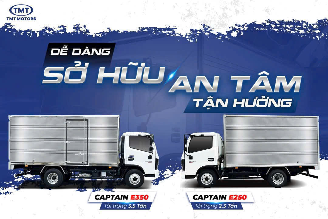 Xe tải thùng 2 tấn 5 TMT Caption E250 – Giải pháp tối ưu cho vận tải nhẹ đô thị 2025